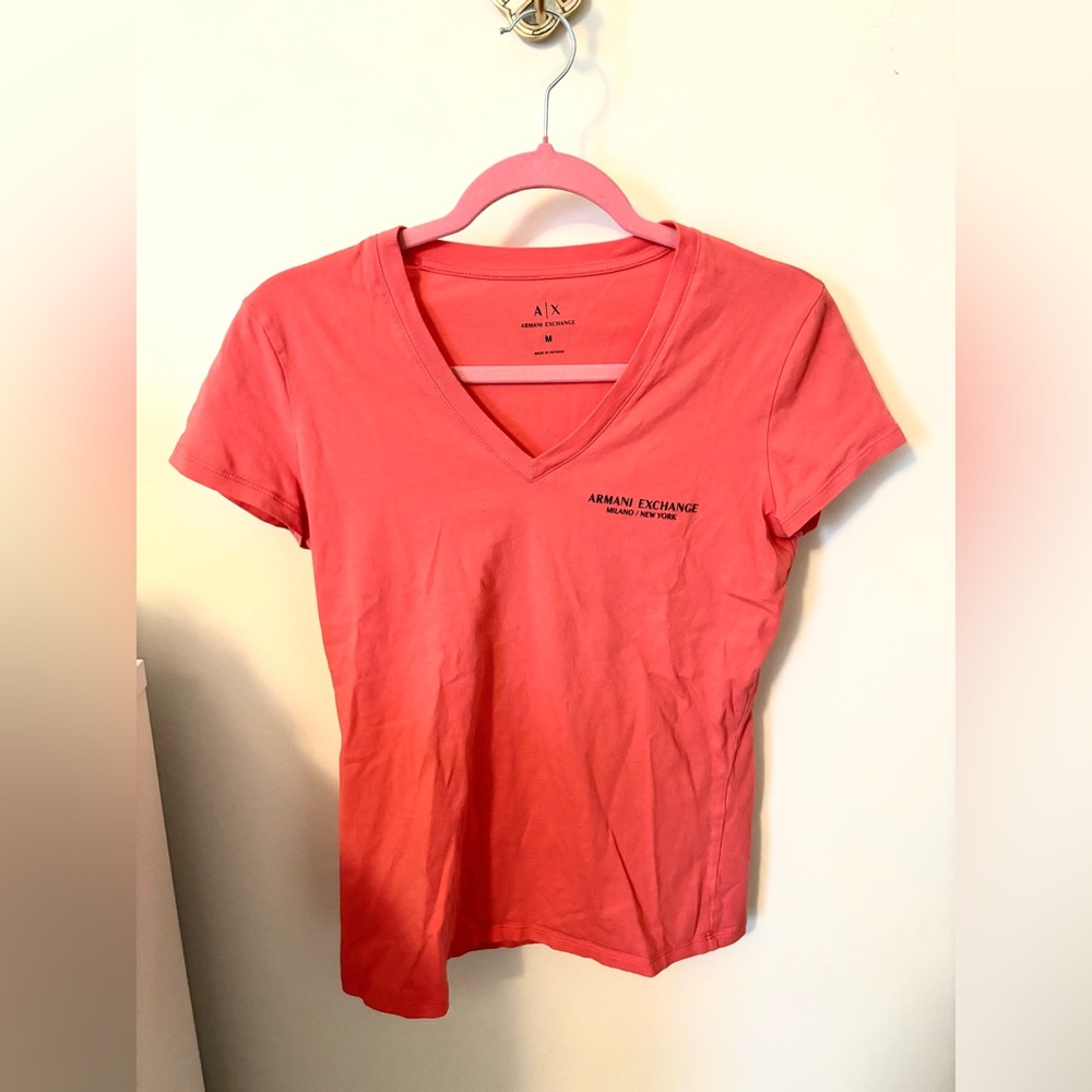 Armani Exchange Coral V-Neck T-Shirt